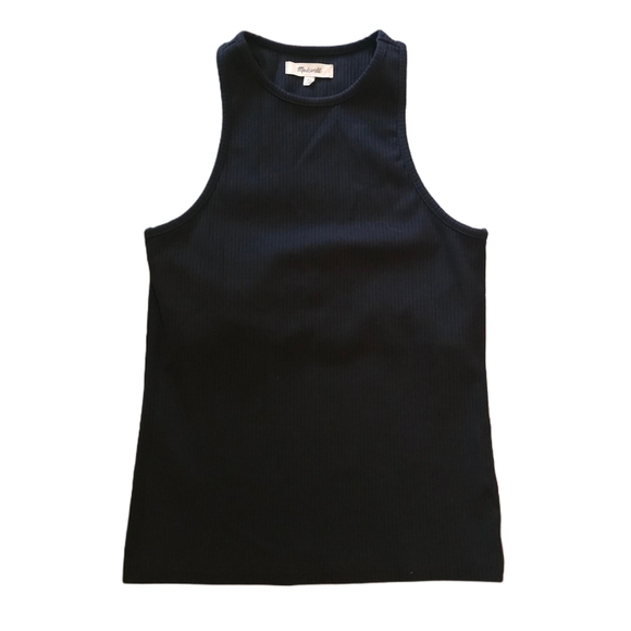 Madewell Tops - Madewell Black Ribbed Tank Top Sleeveless Size XS